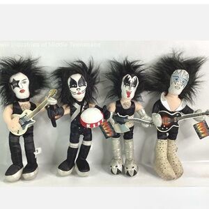 NWT Complete Set of Vintage 2003 KISS 16" Plush Dolls
